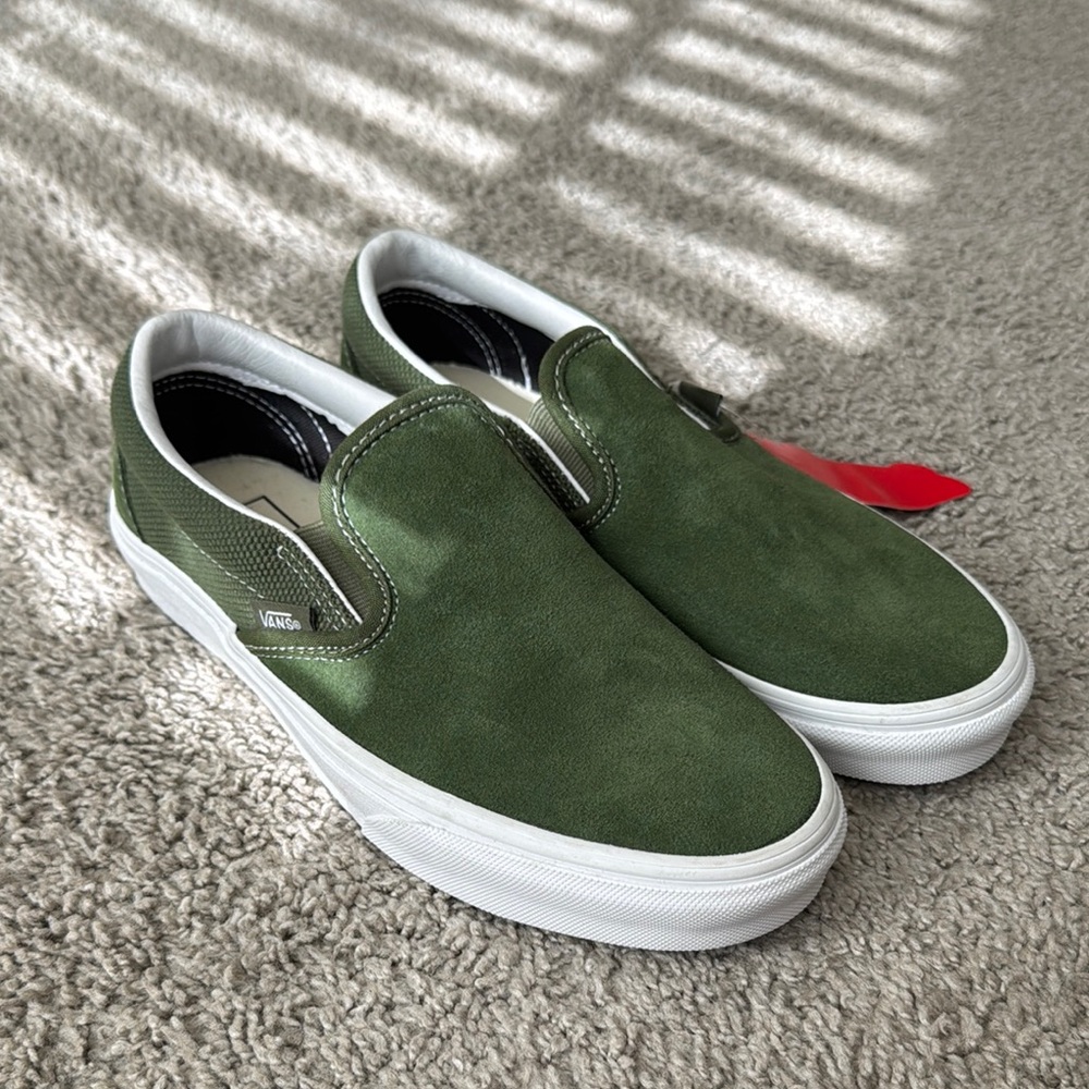Vans Green Slip-On Sneakers